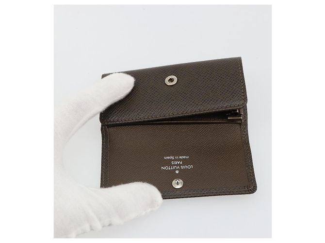 LOUIS VUITTON Taiga Multicles 4 Key Case Grizzly M30528 LV Auth 178406A Castaño - vista 17