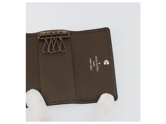 LOUIS VUITTON Taiga Multicles 4 Key Case Grizzly M30528 LV Auth 178406A Castaño - vista 19