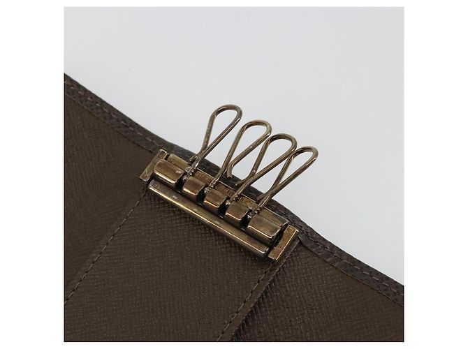 LOUIS VUITTON Taiga Multicles 4 Key Case Grizzly M30528 LV Auth 178406A Castaño - vista 9