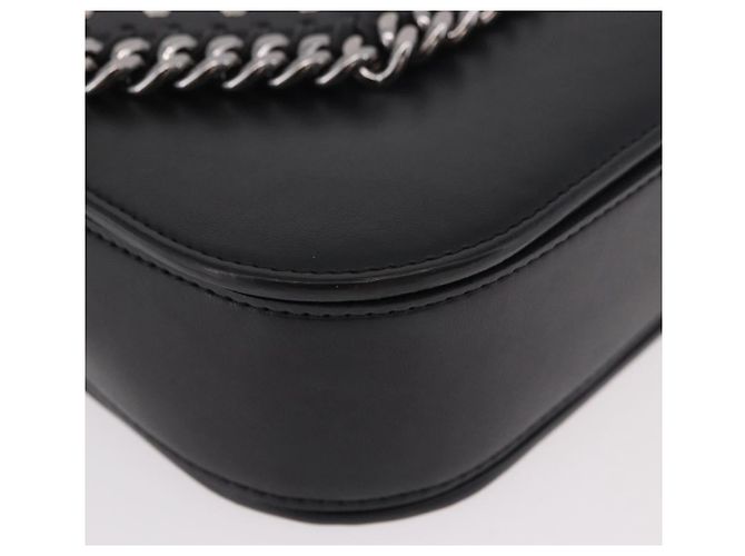 Autre Marque Borsa a Spalla Stella MacCartney Boxbird in Pelle Nera Argento 455139 Auth am11857V Nero - vista 15
