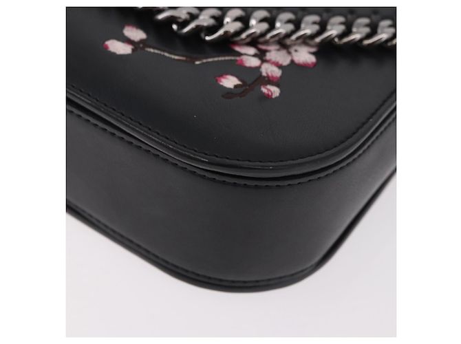 Autre Marque Borsa a Spalla Stella MacCartney Boxbird in Pelle Nera Argento 455139 Auth am11857V Nero - vista 16