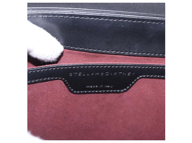 Autre Marque Borsa a Spalla Stella MacCartney Boxbird in Pelle Nera Argento 455139 Auth am11857V Nero - vista 20