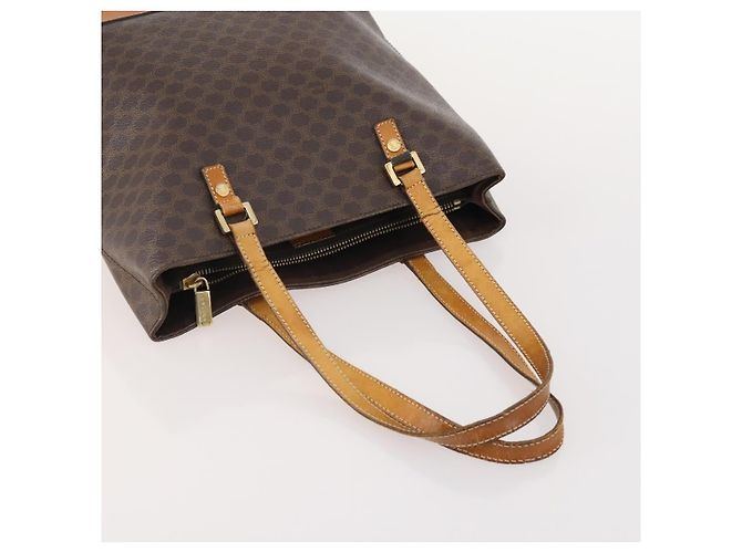 Céline Clutch CELINE Macadam Canvas PVC Pelle 2 Set Marrone Auth ti3985 - vista 5
