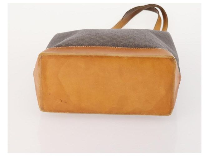 Céline Clutch CELINE Macadam Canvas PVC Pelle 2 Set Marrone Auth ti3985 - vista 7