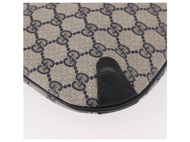 Borsa a Spalla GUCCI GG Supreme Sherry Line PVC Blu Navy Oro 904 02 026 Auth BA13331 D'oro - vista 10