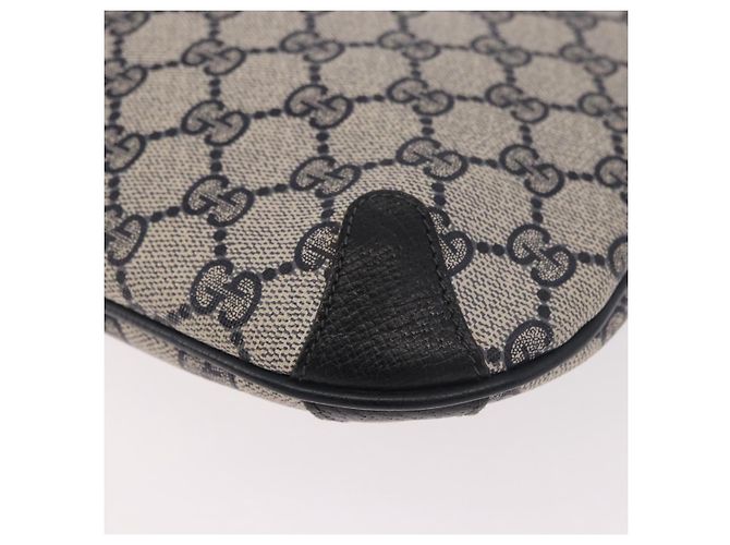 Borsa a Spalla GUCCI GG Supreme Sherry Line PVC Blu Navy Oro 904 02 026 Auth BA13331 D'oro - vista 13