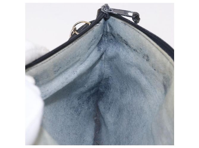 Borsa a Spalla GUCCI GG Supreme Sherry Line PVC Blu Navy Oro 904 02 026 Auth BA13331 D'oro - vista 18