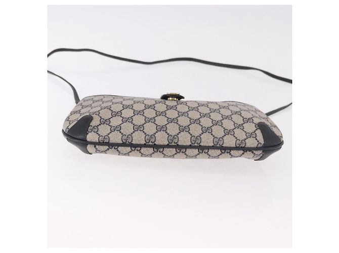 Borsa a Spalla GUCCI GG Supreme Sherry Line PVC Blu Navy Oro 904 02 026 Auth BA13331 D'oro - vista 9