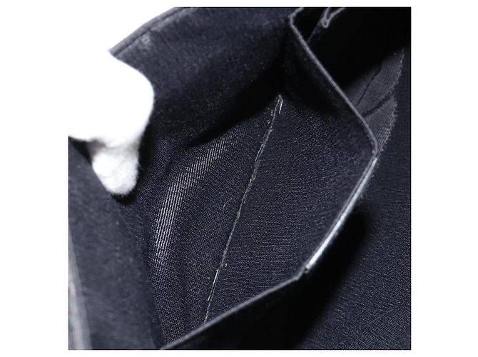 Borsa a tracolla Salvatore Ferragamo Gancini Canvas Nero Argento Auth bs35520 - vista 20