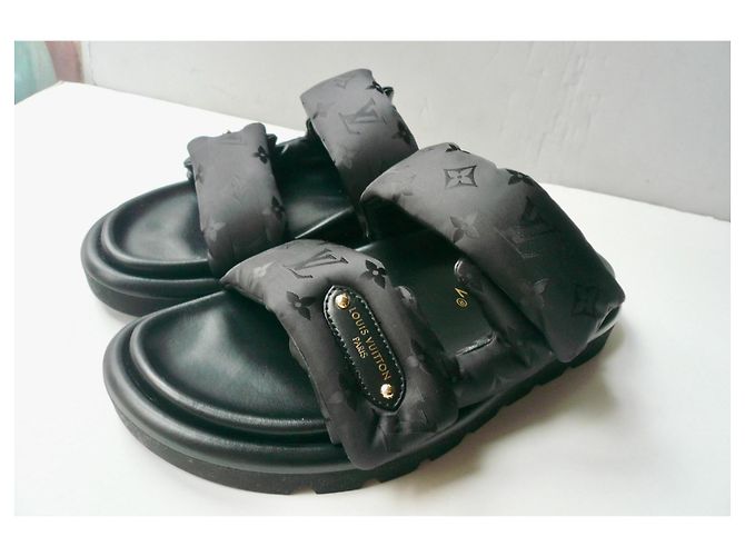 Mules LOUIS VUITTON confort pool pillow T39 NUOVE Nero - vista 2