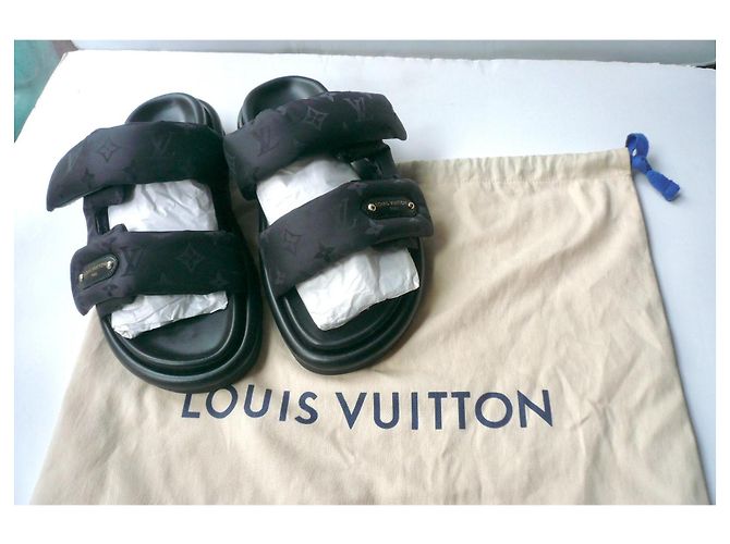 Mules LOUIS VUITTON confort pool pillow T39 NUOVE Nero - vista 3