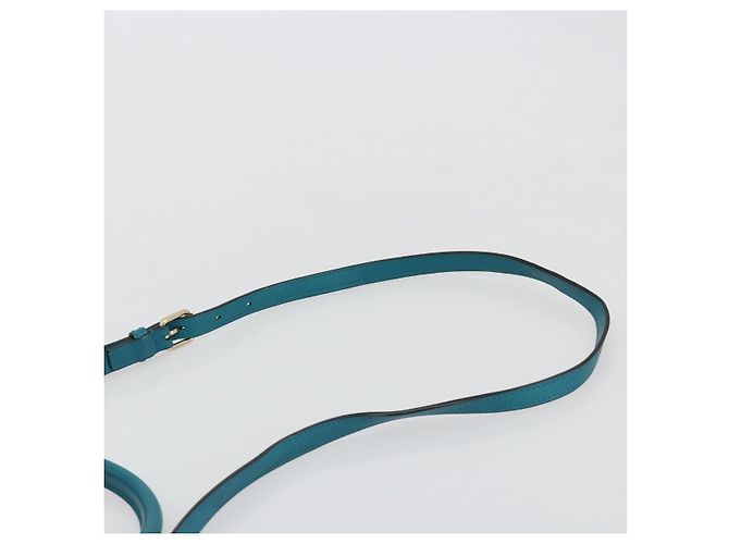 GUCCI Micro GG Guccissima Cuero Outlet 2way Verde Esmeralda 449646 Auth ka4748 Dorado - view 10