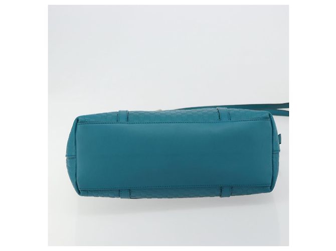 GUCCI Micro GG Guccissima Cuero Outlet 2way Verde Esmeralda 449646 Auth ka4748 Dorado - view 11