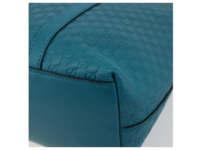 GUCCI Micro GG Guccissima Cuero Outlet 2way Verde Esmeralda 449646 Auth ka4748 Dorado - view 14