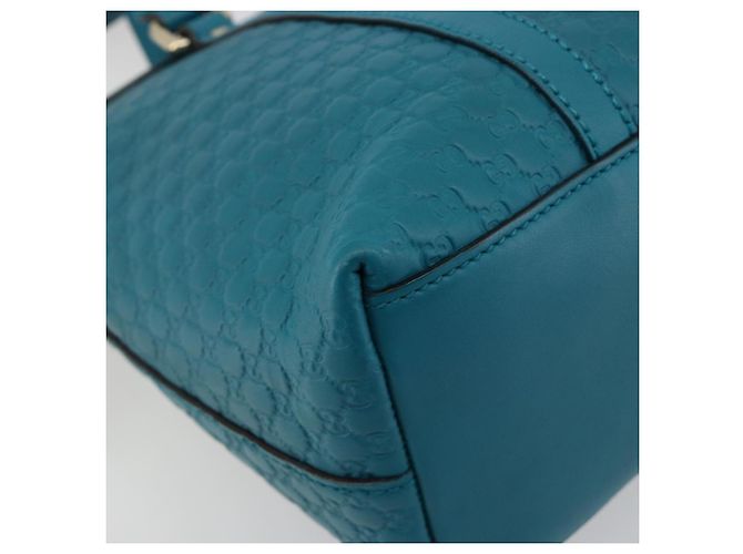 GUCCI Micro GG Guccissima Cuero Outlet 2way Verde Esmeralda 449646 Auth ka4748 Dorado - view 15