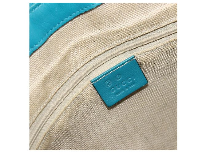 GUCCI Micro GG Guccissima Cuero Outlet 2way Verde Esmeralda 449646 Auth ka4748 Dorado - view 19