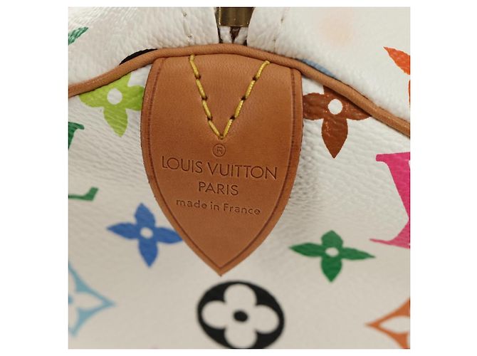 LOUIS VUITTON Monogram Multicolor Speedy 30 Tasche Weiß Bron M92643 Auth 184572SAM Bronze - Ansicht 17