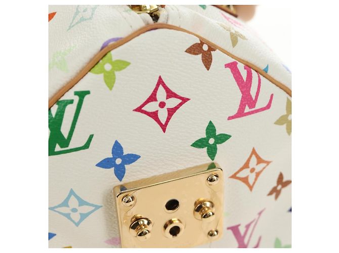 LOUIS VUITTON Monogram Multicolor Speedy 30 Tasche Weiß Bron M92643 Auth 184572SAM Bronze - Ansicht 23