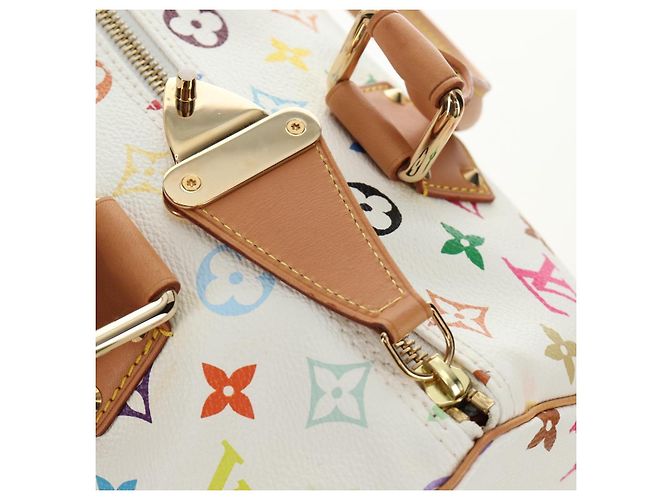 LOUIS VUITTON Monogram Multicolor Speedy 30 Tasche Weiß Bron M92643 Auth 184572SAM Bronze - Ansicht 24