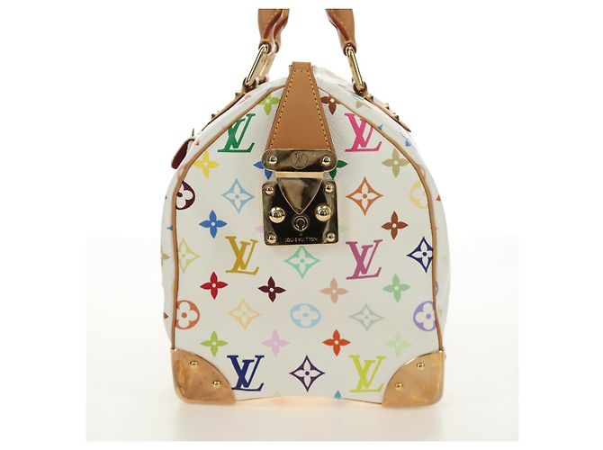 LOUIS VUITTON Monogram Multicolor Speedy 30 Tasche Weiß Bron M92643 Auth 184572SAM Bronze - Ansicht 3