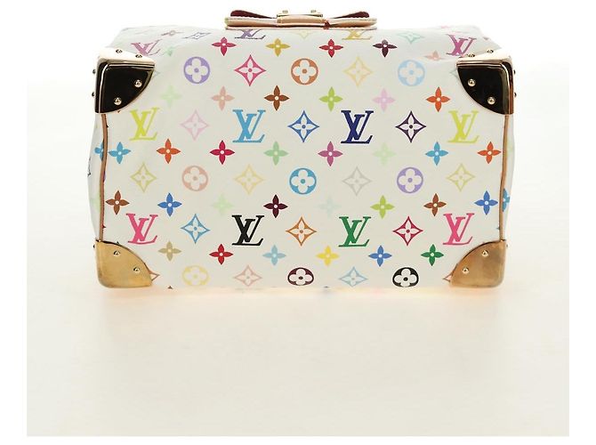 LOUIS VUITTON Monogram Multicolor Speedy 30 Tasche Weiß Bron M92643 Auth 184572SAM Bronze - Ansicht 5