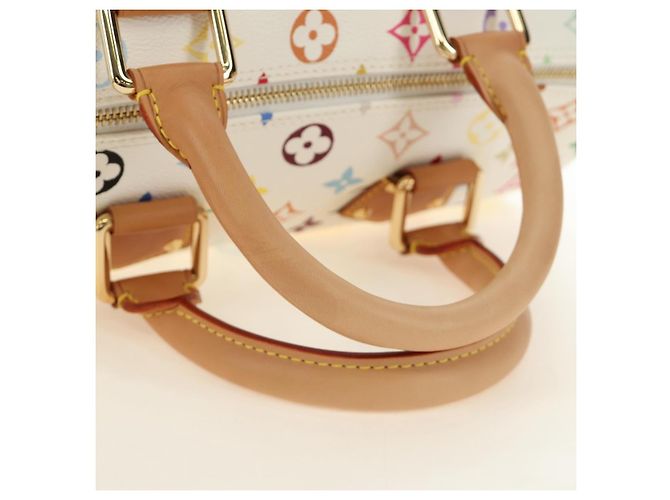 LOUIS VUITTON Monogram Multicolor Speedy 30 Tasche Weiß Bron M92643 Auth 184572SAM Bronze - Ansicht 7