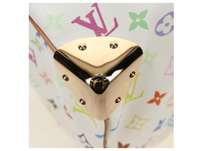 LOUIS VUITTON Monogram Multicolor Speedy 30 Tasche Weiß Bron M92643 Auth 184572SAM Bronze - Ansicht 9