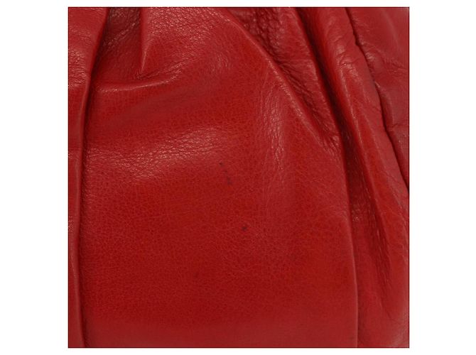 Borsa Miu Miu in pelle rosso argento Auth 185391V - vista 3