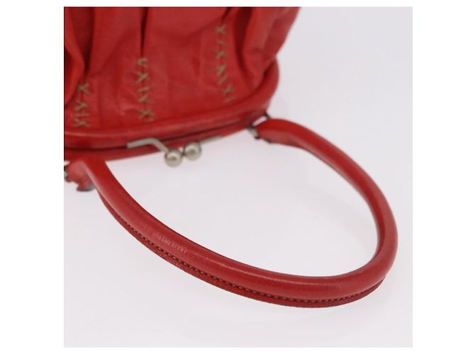 Borsa Miu Miu in pelle rosso argento Auth 185391V - vista 8