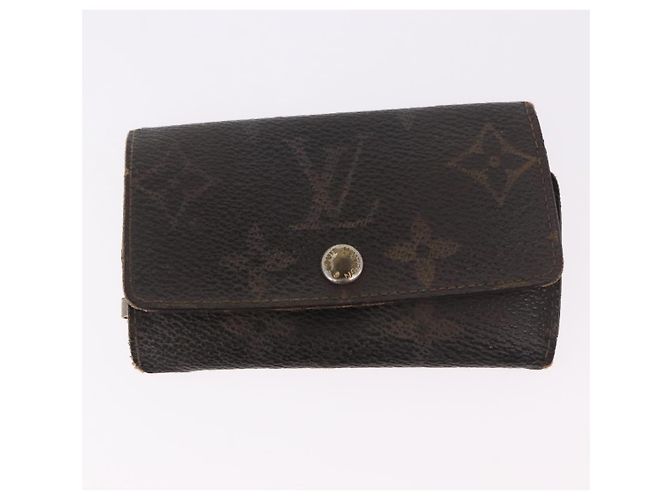 LOUIS VUITTON Salvatore Ferragamo Monogram Wallet Leather 3 Set Auth gh2141 Nero D'oro Monogramma - vista 2