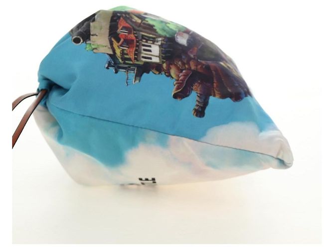 Collaborazione LOEWE Studio Ghibli Il Castello Errante Nylon Blu Auth 167403SAM - vista 3