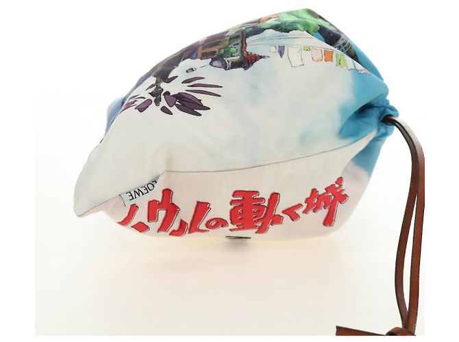 Collaborazione LOEWE Studio Ghibli Il Castello Errante Nylon Blu Auth 167403SAM - vista 4