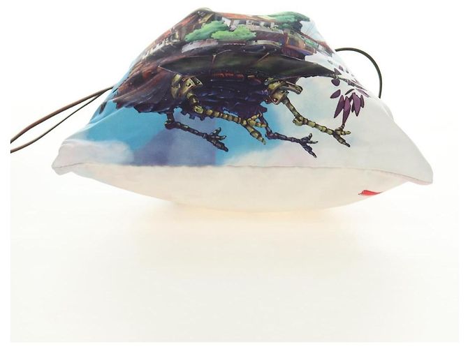 Collaborazione LOEWE Studio Ghibli Il Castello Errante Nylon Blu Auth 167403SAM - vista 5