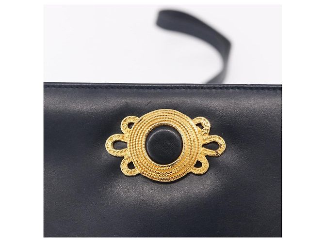 Borsa a tracolla Salvatore Ferragamo in pelle blu navy e oro Auth ar13953 D'oro - vista 14