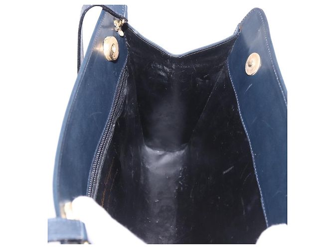 Borsa a tracolla Salvatore Ferragamo in pelle blu navy e oro Auth ar13953 D'oro - vista 17