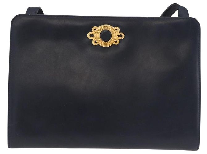 Borsa a tracolla Salvatore Ferragamo in pelle blu navy e oro Auth ar13953 D'oro - vista 2