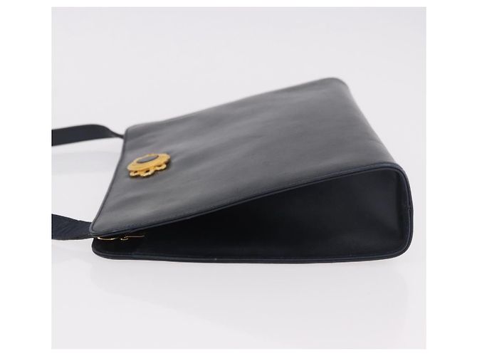 Borsa a tracolla Salvatore Ferragamo in pelle blu navy e oro Auth ar13953 D'oro - vista 5