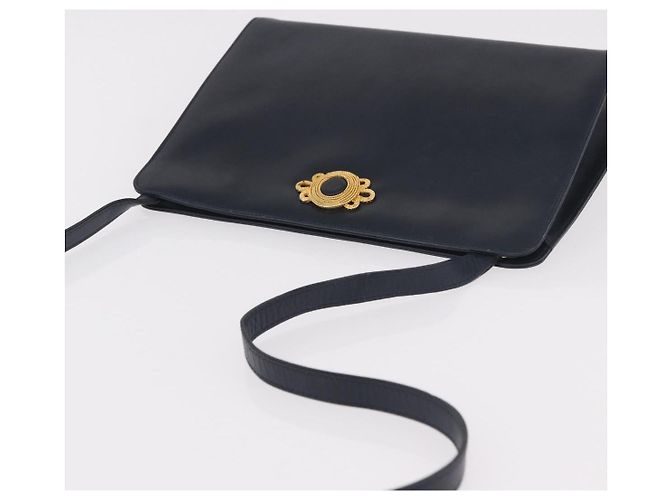 Borsa a tracolla Salvatore Ferragamo in pelle blu navy e oro Auth ar13953 D'oro - vista 6