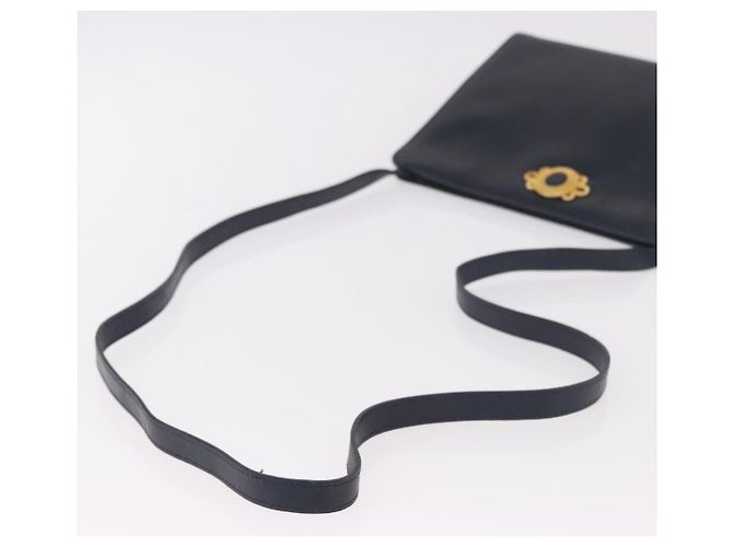 Borsa a tracolla Salvatore Ferragamo in pelle blu navy e oro Auth ar13953 D'oro - vista 7