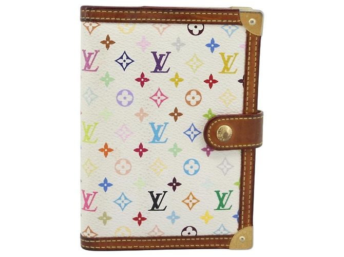 LOUIS VUITTON Agenda PM Monogram Multicolor Copertina per Planner R21074 Auth 184793 Bianco - vista 13