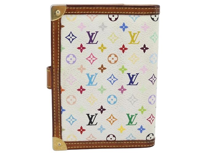 LOUIS VUITTON Agenda PM Monogram Multicolor Copertina per Planner R21074 Auth 184793 Bianco - vista 2