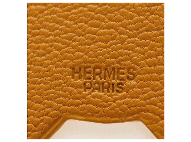 Hermès HERMES Lesezeichen Duck Pika Book Leder Gelb Authentisch 184759M - Ansicht 4
