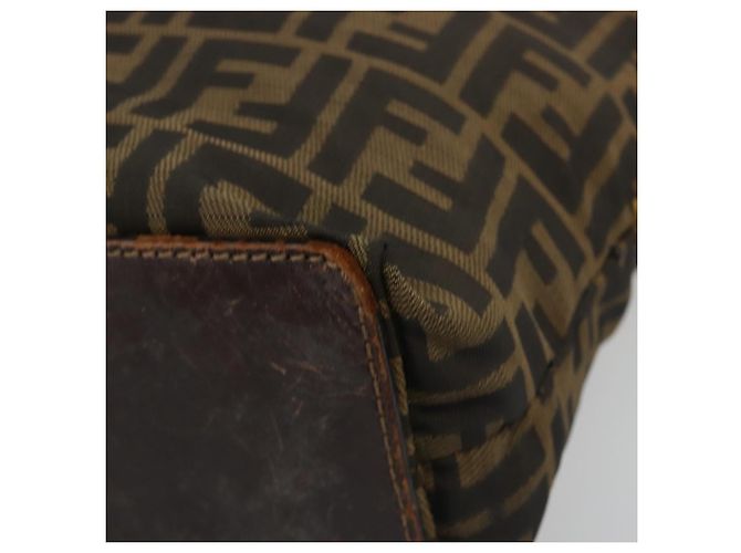 Borsa a Mano FENDI Zucca Canvas Nero Marrone Auth 185020 - vista 15