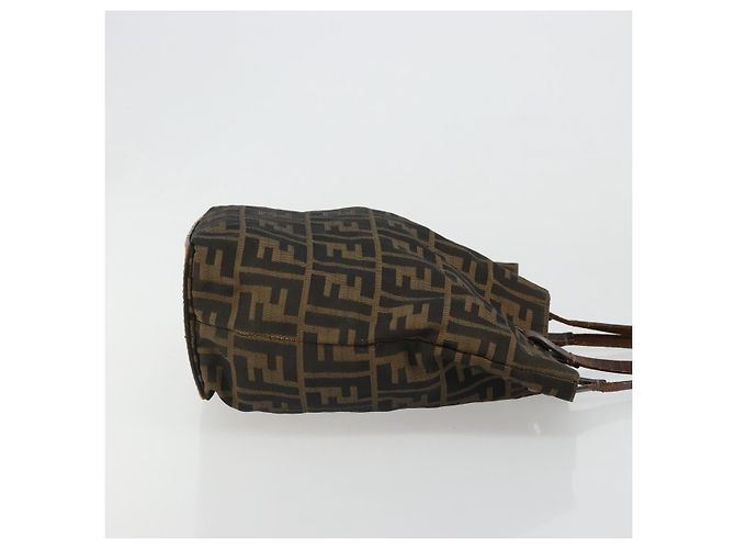 Borsa a Mano FENDI Zucca Canvas Nero Marrone Auth 185020 - vista 3