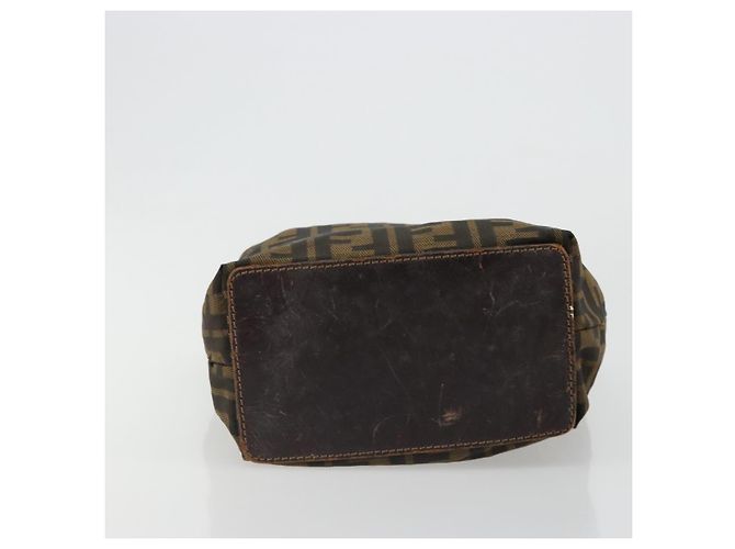 Borsa a Mano FENDI Zucca Canvas Nero Marrone Auth 185020 - vista 6