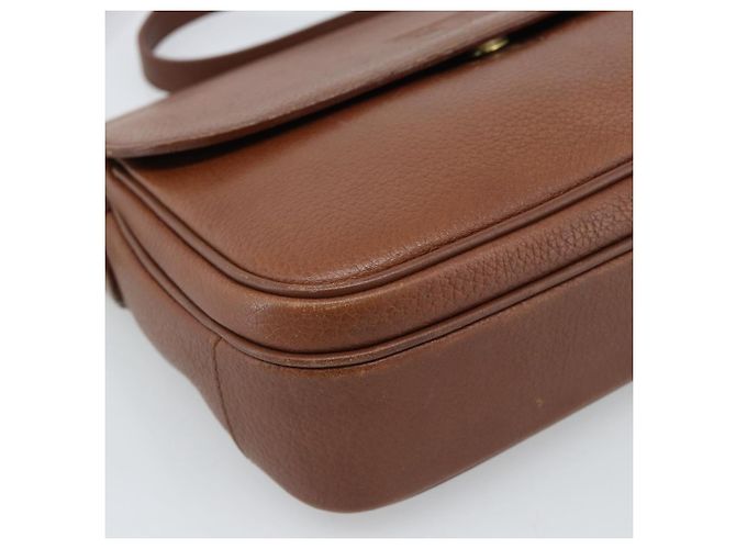 Borsa a Spalla Burberry in Pelle Marrone Oro Auth ep14819 D'oro - vista 14