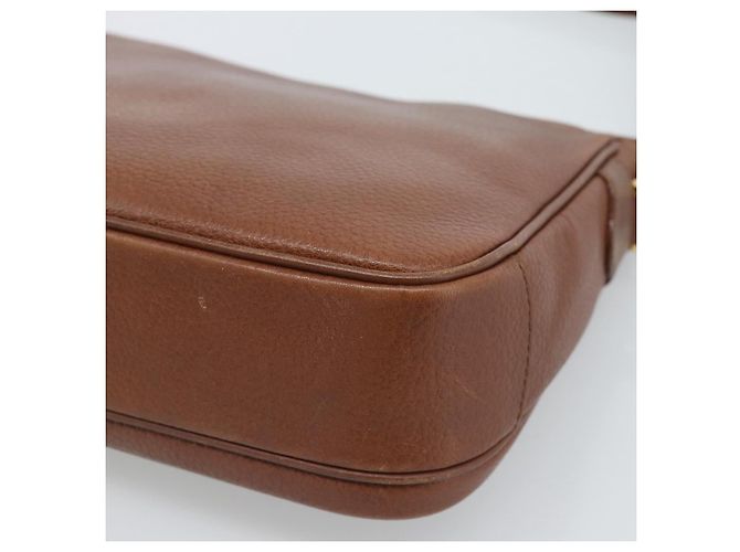 Borsa a Spalla Burberry in Pelle Marrone Oro Auth ep14819 D'oro - vista 15