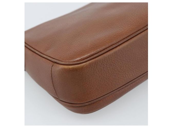 Borsa a Spalla Burberry in Pelle Marrone Oro Auth ep14819 D'oro - vista 16