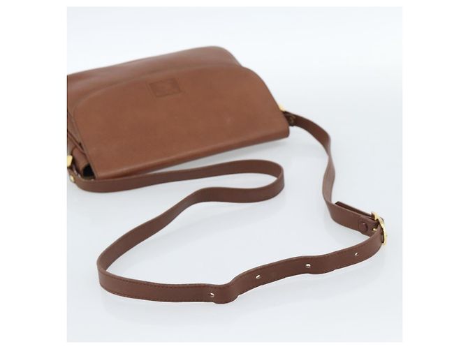 Borsa a Spalla Burberry in Pelle Marrone Oro Auth ep14819 D'oro - vista 7