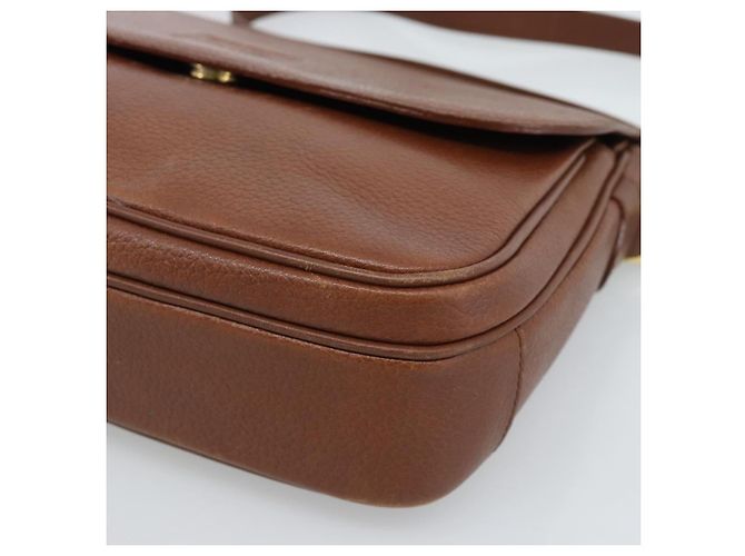 Borsa a Spalla Burberry in Pelle Marrone Oro Auth ep14819 D'oro - vista 9